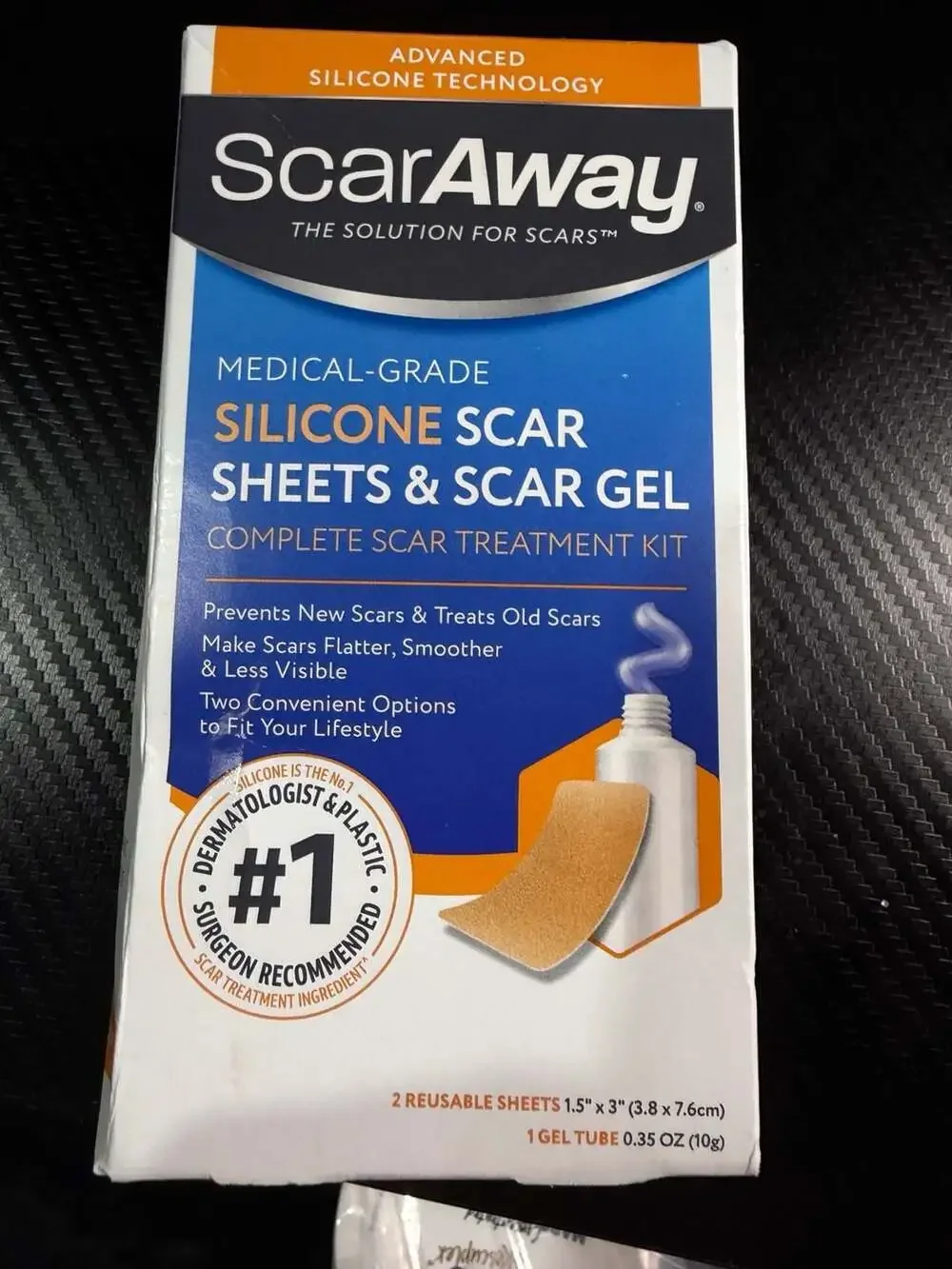 ScarAway Silicone Scar Sheets & Scar Gel Complete Scar Treatment Kit